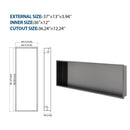 Stainless Steel Shower Niche With Seamless Design For Bathroom Storage