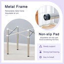 Simple Silver Stainless Steel Folding Table Frame Multifunctional Space Saving Design.Separate Folding Table Legs That Can Be Paired With Various Sizes And Styles Of Tabletops - Silver
