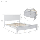 Modern White Solid Wood Full Platform Bed (old sku:WF283524AAK)