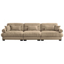 Modern Oversize Sofa With Cloud Like Comfort, Featuring Waist And Throw Pillows