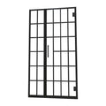 Frameless Pivot Shower Door With Pattern Glass, Open Entry Design