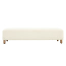 Contemporary Ottoman With Foam Cushion And Durable Upholstery