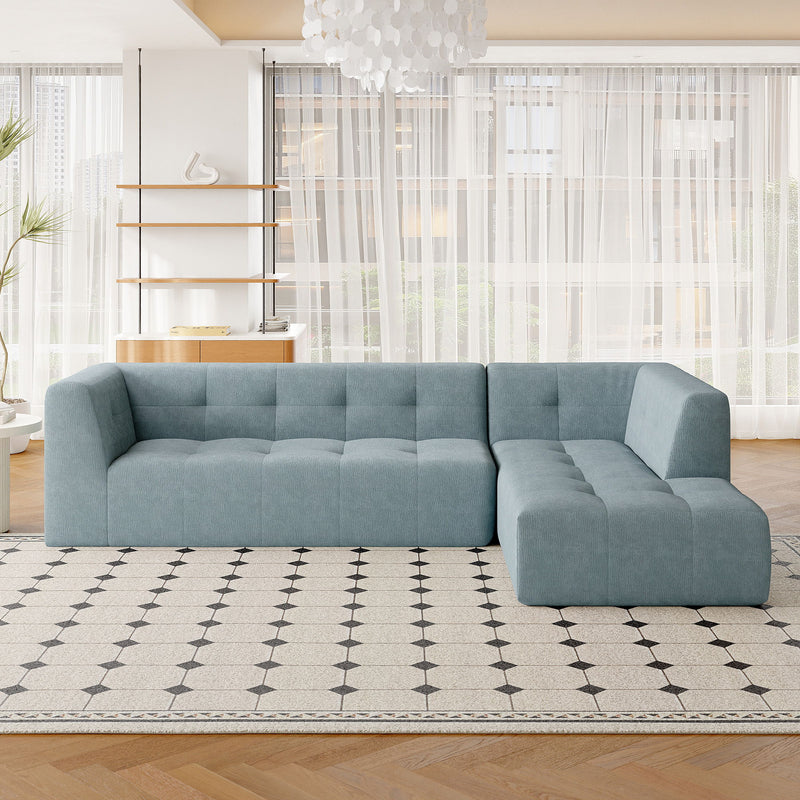 Modular Combination Living Room Sofa Set, Modern Minimalist Sofa, Living Room Upholstered Sofa Bed, Bedroom, 2 Pieces Computer Free Combination, L - Shaped