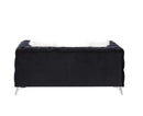 Phifina - Loveseat With 2 Pillows - Black Velvet