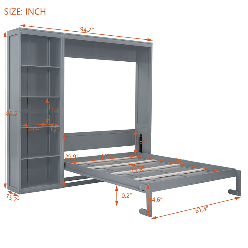 Murphy Wall Bed With Shelves
