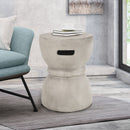 Outdoor Side Table With Hourglass Shape - Gray