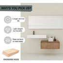 Modern Wall Mounted Bathroom Vanity With Resin Sink And Soft Close Drawer In Imitative - Imitative Oak