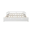 Extending Daybed with Trundle, Wooden Daybed with Trundle, White
