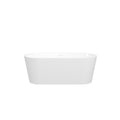 Freestanding Bathtub, Modern & Contemporary Design Soaking Tub With Brushed Nickel Pop-Up Drain And Minimalist Design Overflow