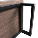 Modern TV With 3 Cabinets & Open Shelves, Color-Matching Media Console Table For Tvs Up To 80'', Entertainment Center With Drop Down Door For Living Room - Dark Brown