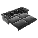 3 In 1 Convertible Sleeper Sofa Bed With Movable Ottoman