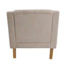 Accent Chair, Living Room Chair, Footrest Chair Set With Vintage Brass Studs, Button Tufted Upholstered Armchair For Living Room, Comfy Reading Chair For Bedroom, Reception Room