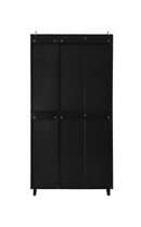 4 Door Cabinet with 4 Shelves with 4 Adjustable Inner Shelves, Storage Cabinet