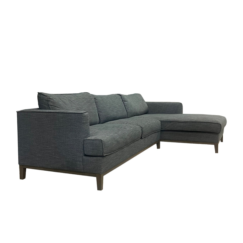 Aspen - Right Facing Sectional Leather - Gray