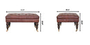 Buffalo - Leather Ottoman With Castor Legs