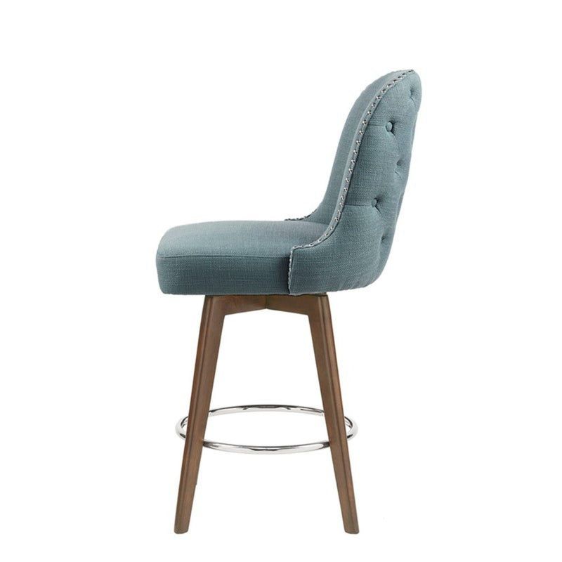Kobe - Counter Stool With Swivel Seat - Blue
