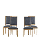 French Country Style Dining Chair With Upholstered Seating And Fluted Legs