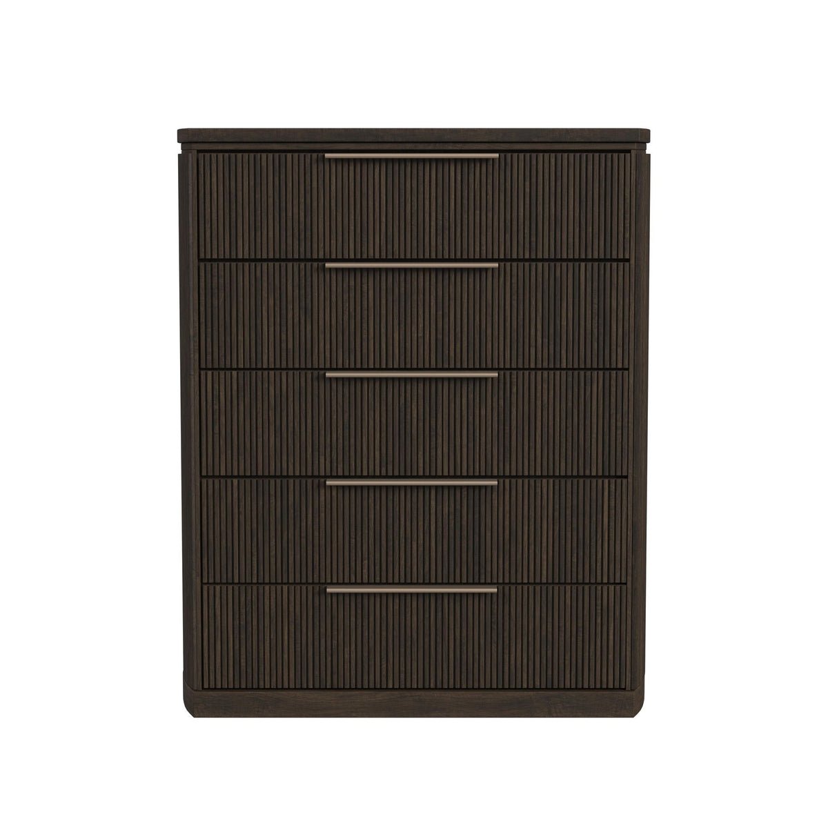 Sylvie 5-Drawer Chest in Dark Brown by Elements International, view 5