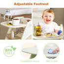 Multifunctional Growing Up Dining Chair With Adjustable Height And 5 Point Seat Belts