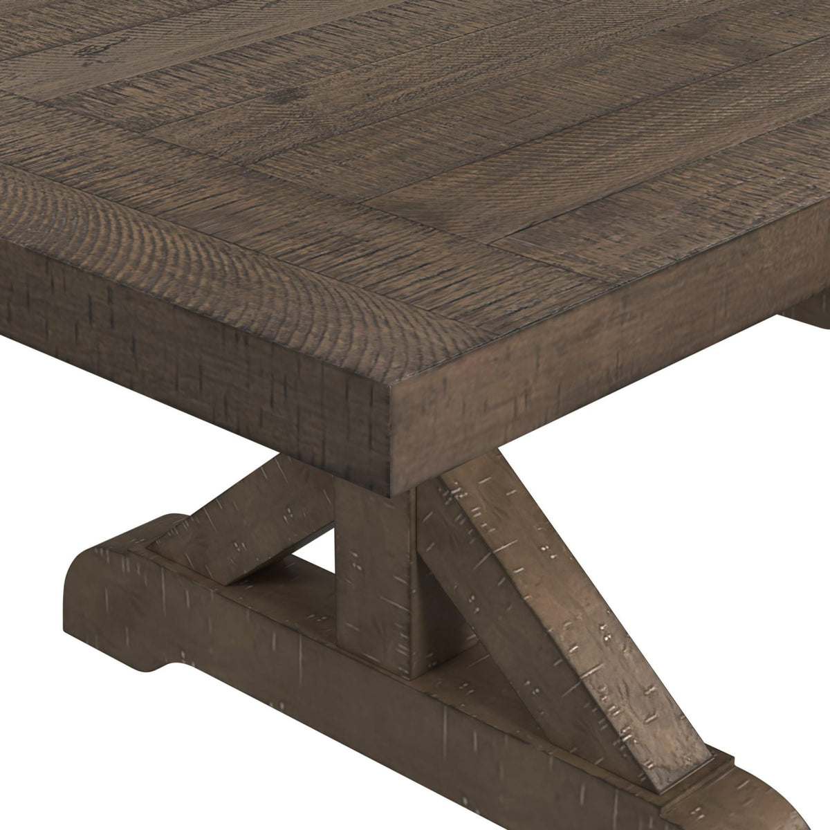 Yellowstone Dining Table With 2X12" Leaves in Gray by Elements International, view 6