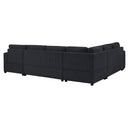 Oversized Sectional U-Shaped Sofa With Chaise Lounge And Three Soft Throw Pillows