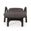 Polypropylene Resin Chaise Lounge With Hand Crafted Details - Dark Brown