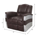 Brancaster - Accent Chair - Retro Brown Top Grain Leather & Aluminum - 35" - Atlantic Fine Furniture Inc