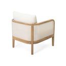 Outdoor Acacia Wood Patio Club Chair, Textilene Patio Furniture, Waterproof Thick Cushion Deep Seating For Porch, Garden, Backyard, Balcony, Weight Capacity 400Lbs, Light Teak - Beige