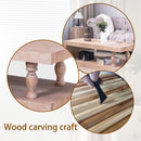 Rustic Solid Wood Coffee Table With Open Shelf, Modern Farmhouse Design - Light Natural / Natural