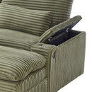 Convertible Loveseat Sofa With Storage And USB Ports - Green