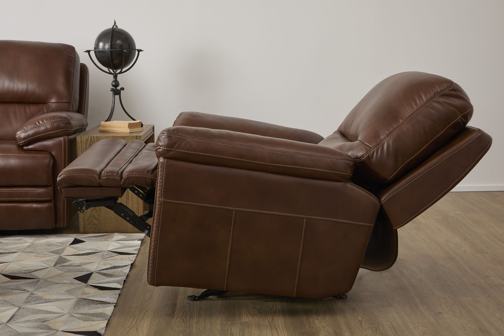 David - Power Gliding Recliner With Power Headrest & Lumbar - Pecan