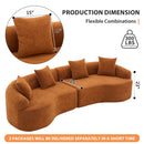 4 Seater Sofa With Chenille Fabric, 30D, 60 Hardness Full Sponge, 4 Pillow For Living Room, Home Furniture Sleeper Sectional Sofa For Apartment