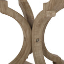 French Country Accent Table With Hourglass Design - Natural