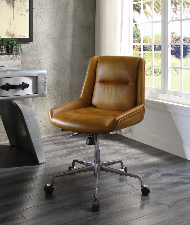 Ambler - Executive Office Chair - Saddle Brown Top Grain Leather