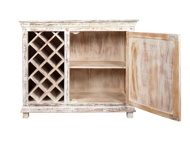 Recycled Finish Wine Cabinet