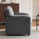 Oversized Reading Armchair With Thick Cushions, High Back Support
