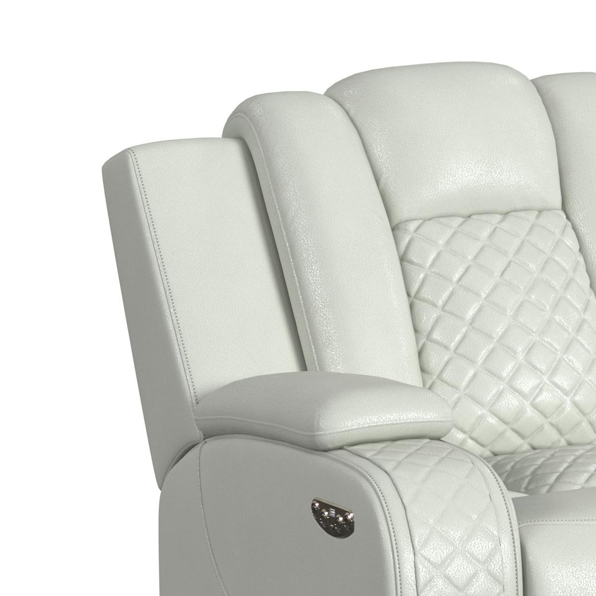 Carlo Power Motion Recliner With Power Headrest, LED in Black by Elements International, view 8
