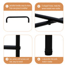 Modern 3 Tier Handwoven Side Table With Oval Organizer