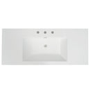 Vanity Top With 3 Faucet Holes, Rectangular Basin For Bathroom - White