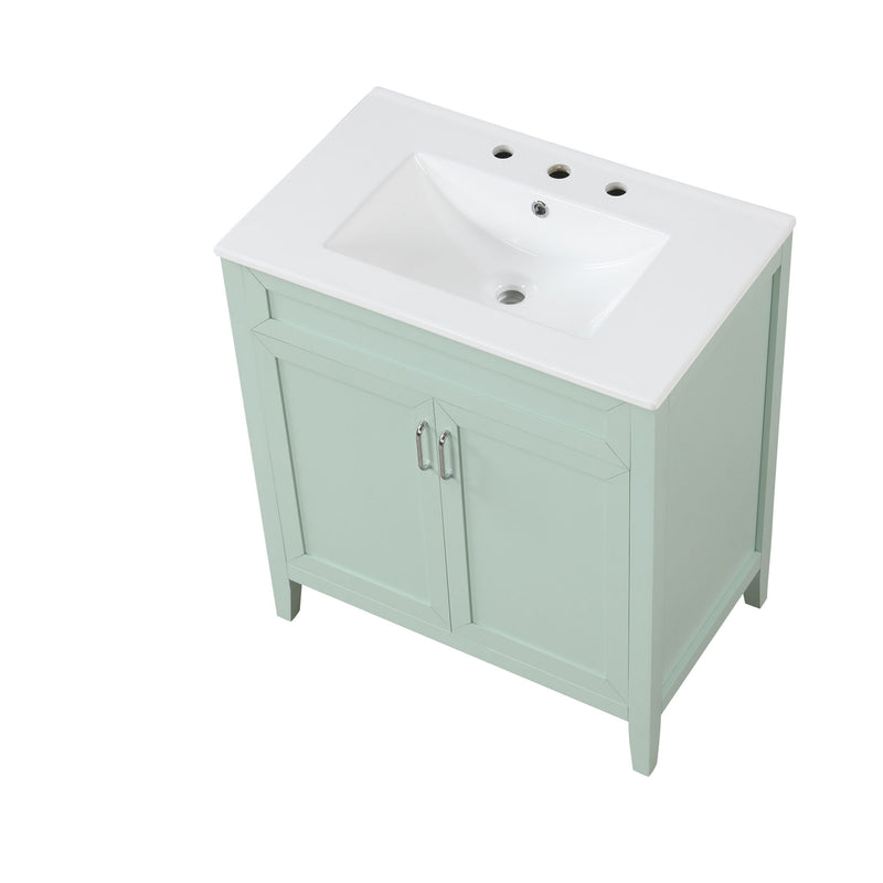 Bathroom Vanity With Sink, Combo, Cabinet With Doors And Drawer, Solid Frame And MDF Board