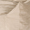 Fila - Velveteen Oversized Seater Bean Bag Chair With Armrests