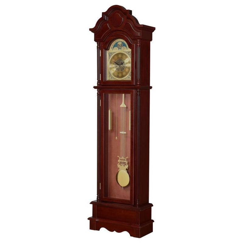 Diggory - Grandfather Clock With Adjustable Chime - Brown Red