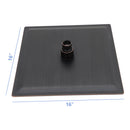 16" Square Rainfall Shower Head Fixed Wall Mount With Full Body Coverage & Self Cleaning Silicone Nozzles