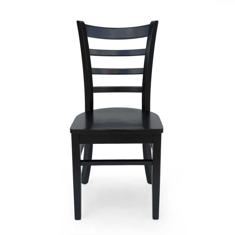 Farmhouse Style Dining Chair Set With Traditional Ladder Back Design