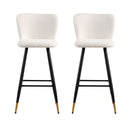 Modern Style Barstool, Tipped Ends, Suitable For Various Decoration Styles - White