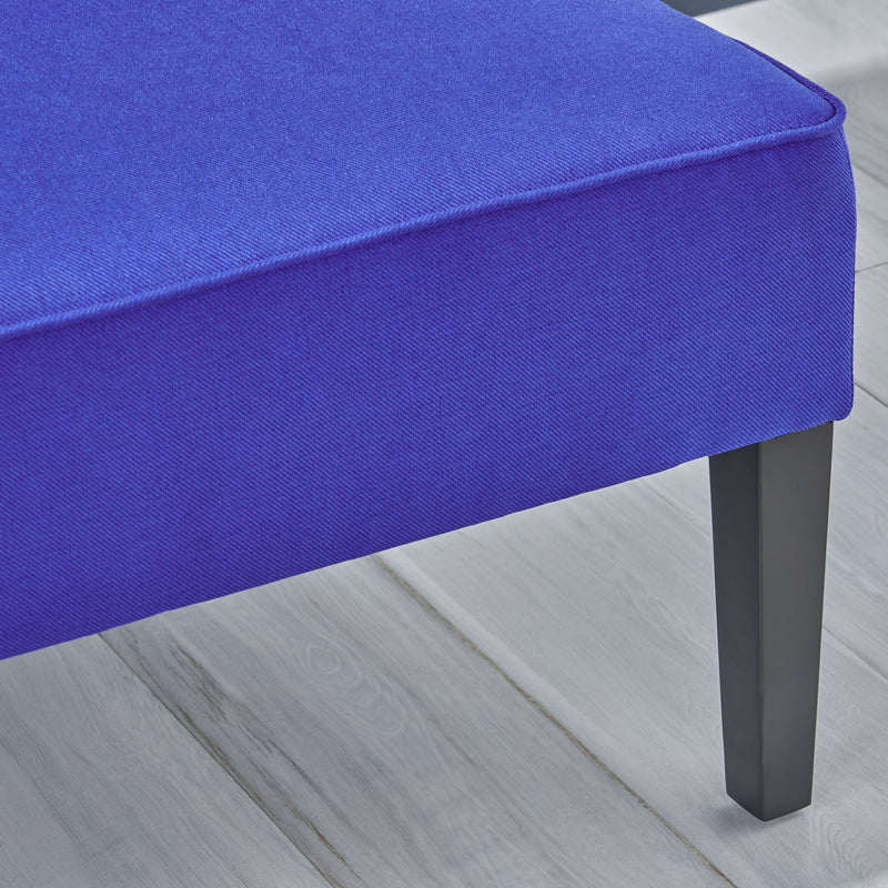 Contemporary Loveseat With Upholstered Fabric And Birch Wood Legs