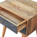 Slade - Bedside Table - Stone Gray