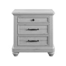 Mariano - 3 Drawer Nightstand With USB - Gray