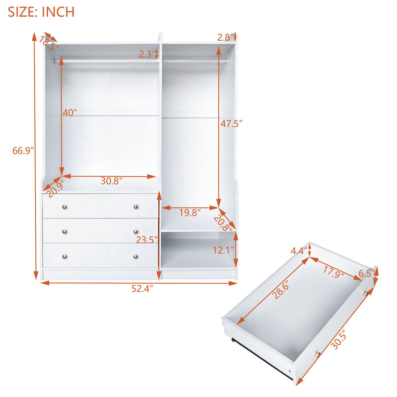 Open Wardrobe Storage For Bedroom