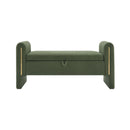 Modern Teddy Upholstered Large Bed End Bench With Arms And Storage
